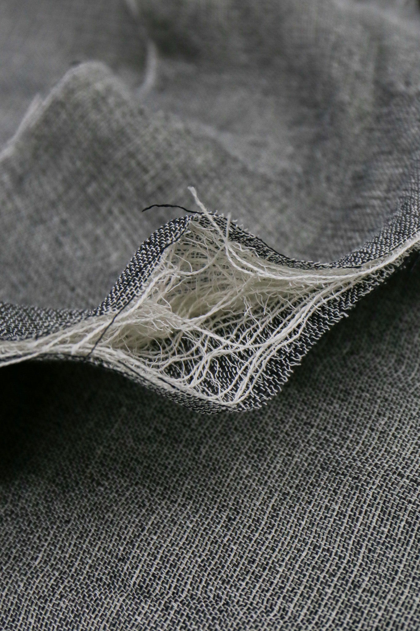 6重ガーゼ プルオーバー 黒