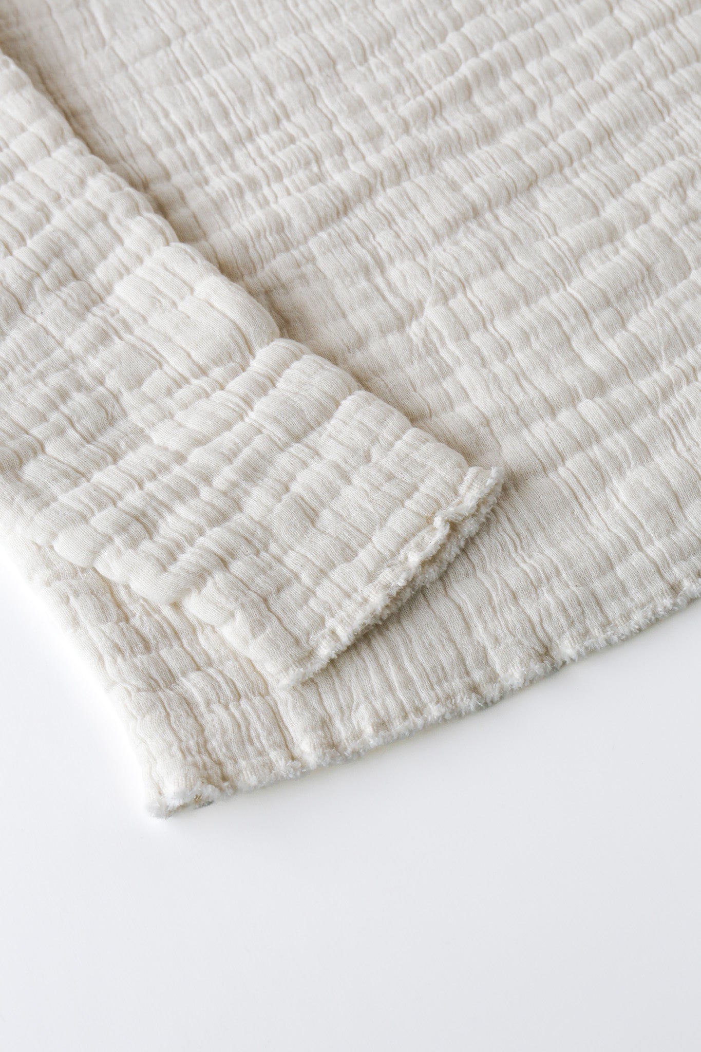 6重ガーゼ プルオーバー 生成り