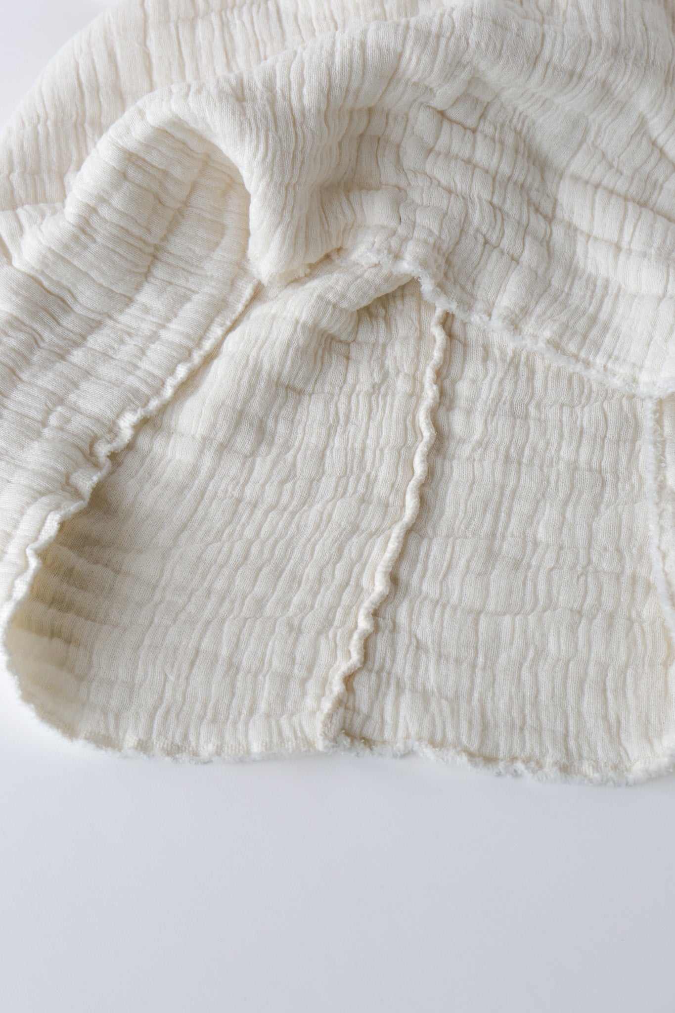 6重ガーゼ プルオーバー 生成り