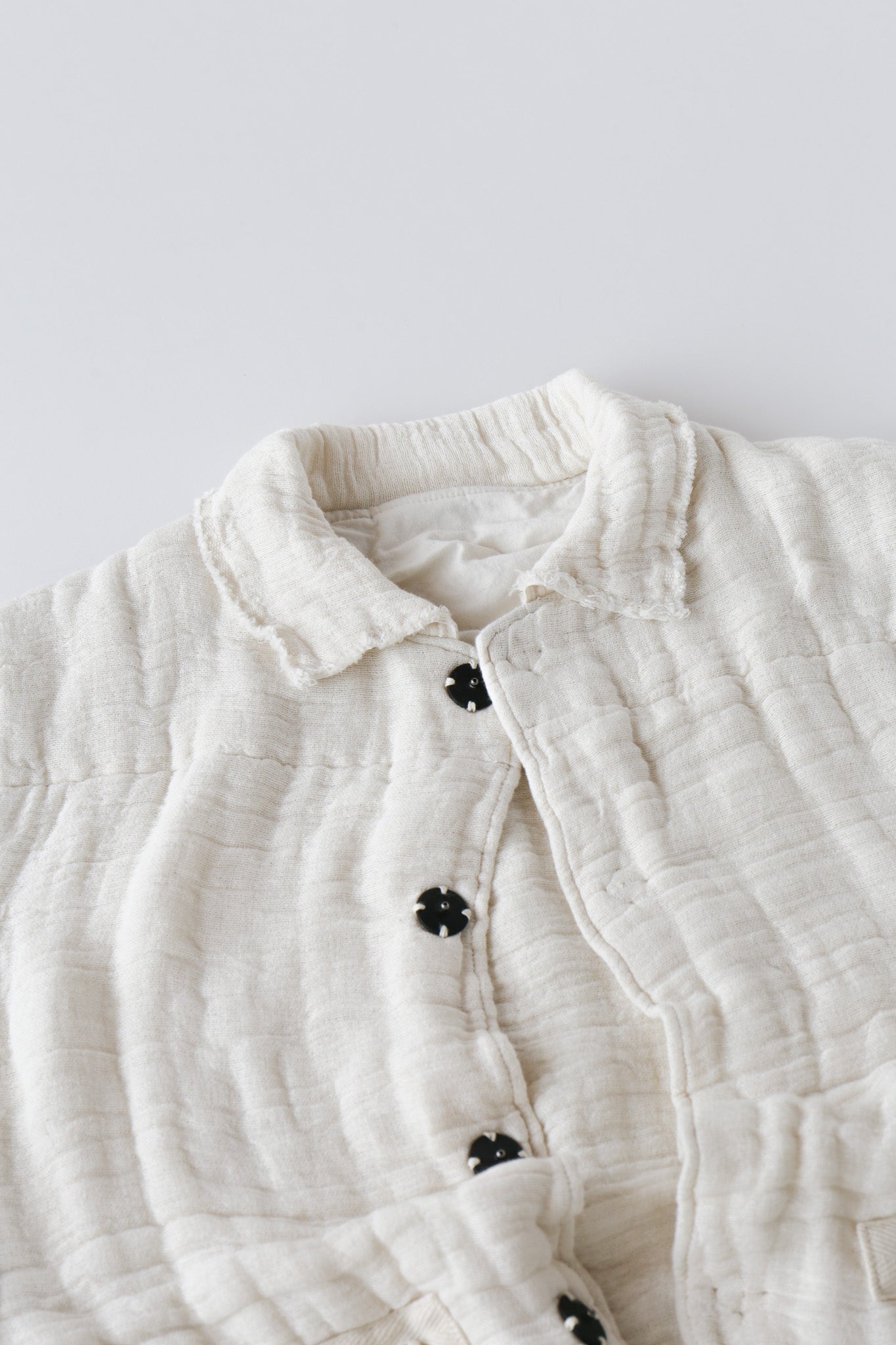 6重ガーゼ ジャケット 生成り