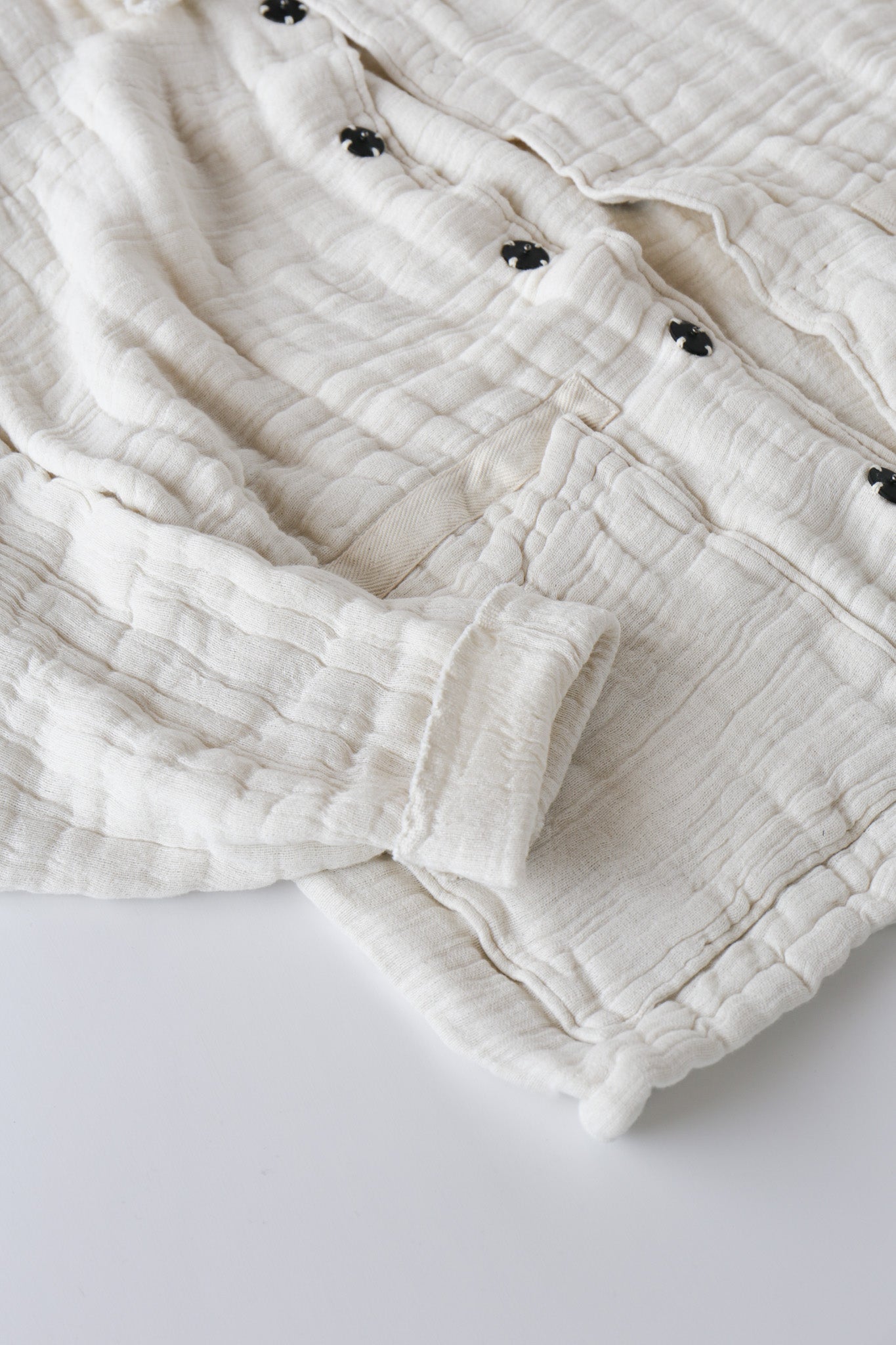 6重ガーゼ ジャケット 生成り