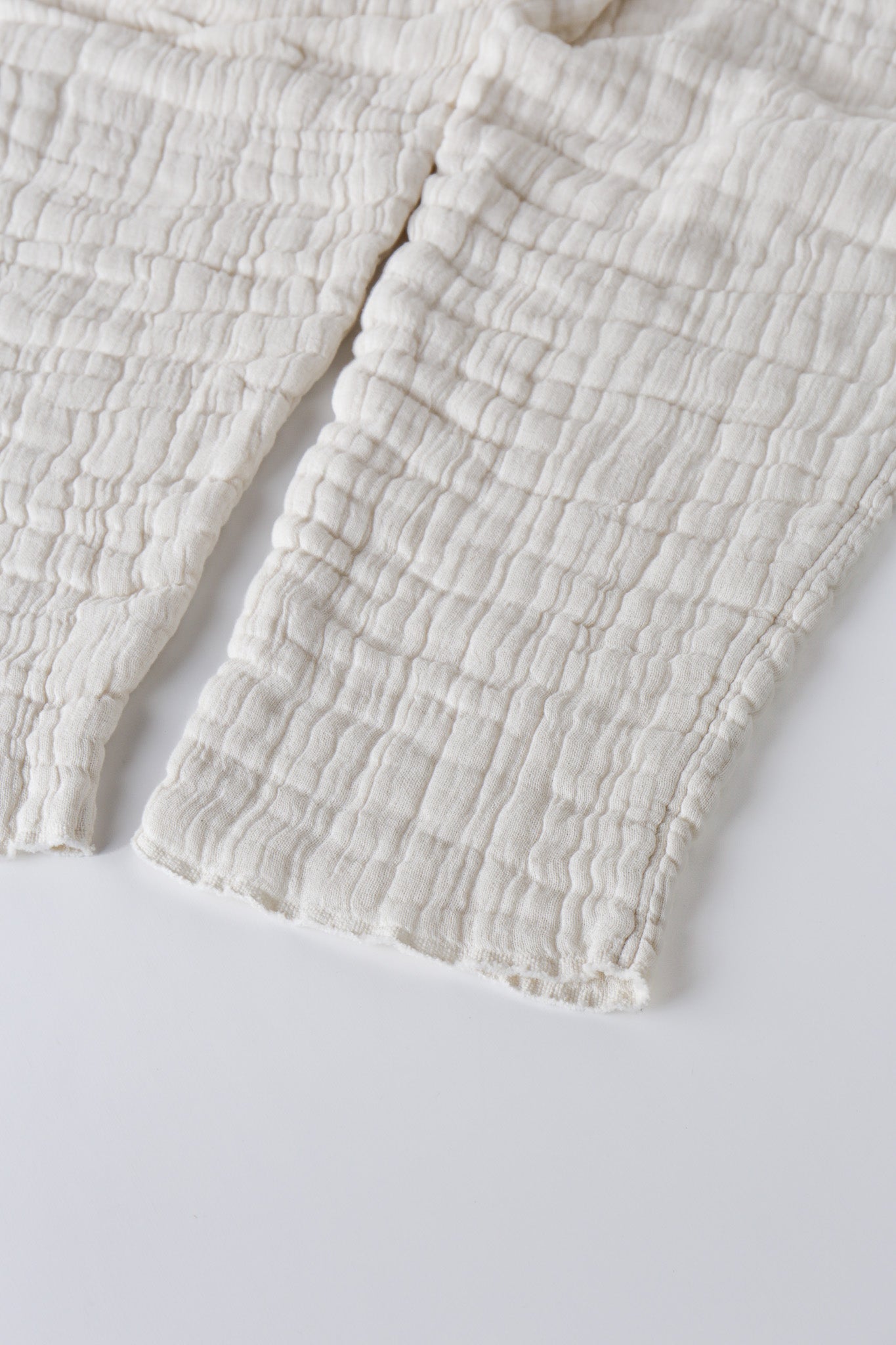 6重ガーゼ イージーパンツ 生成り