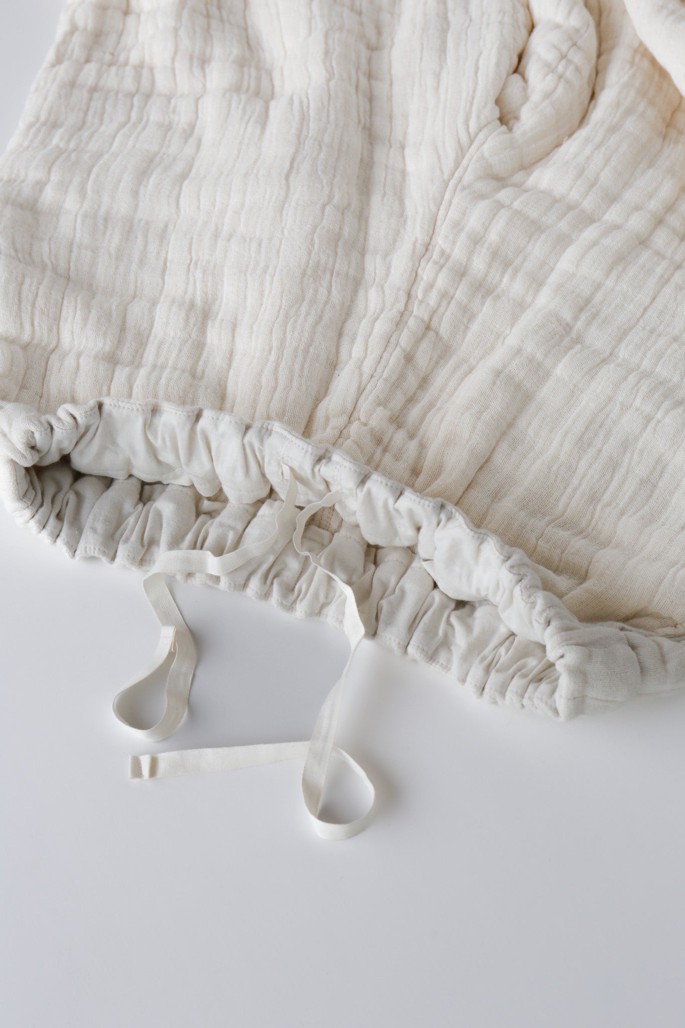 6重ガーゼ イージーパンツ 生成り