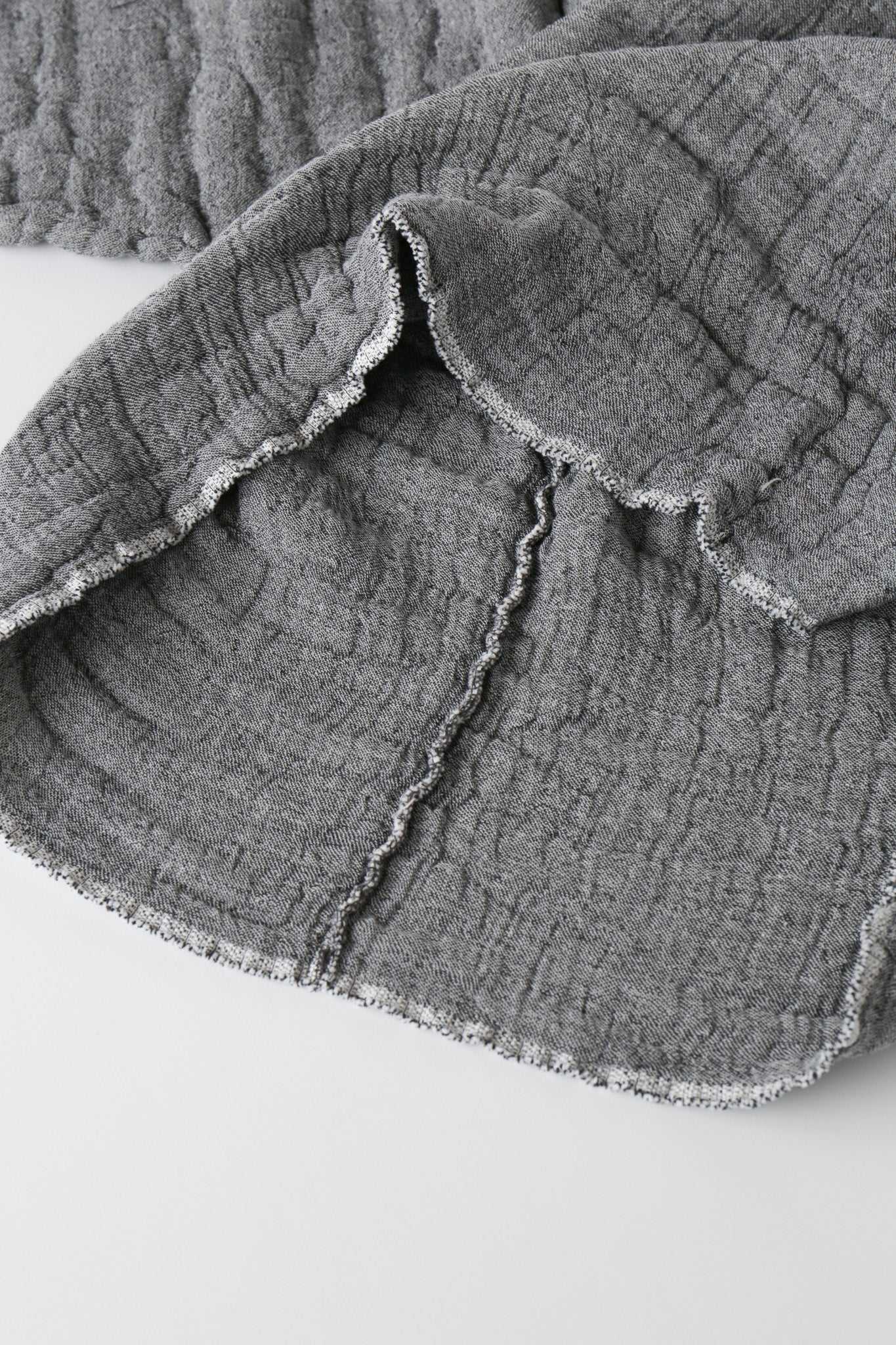 6重ガーゼ ジャケット 灰色