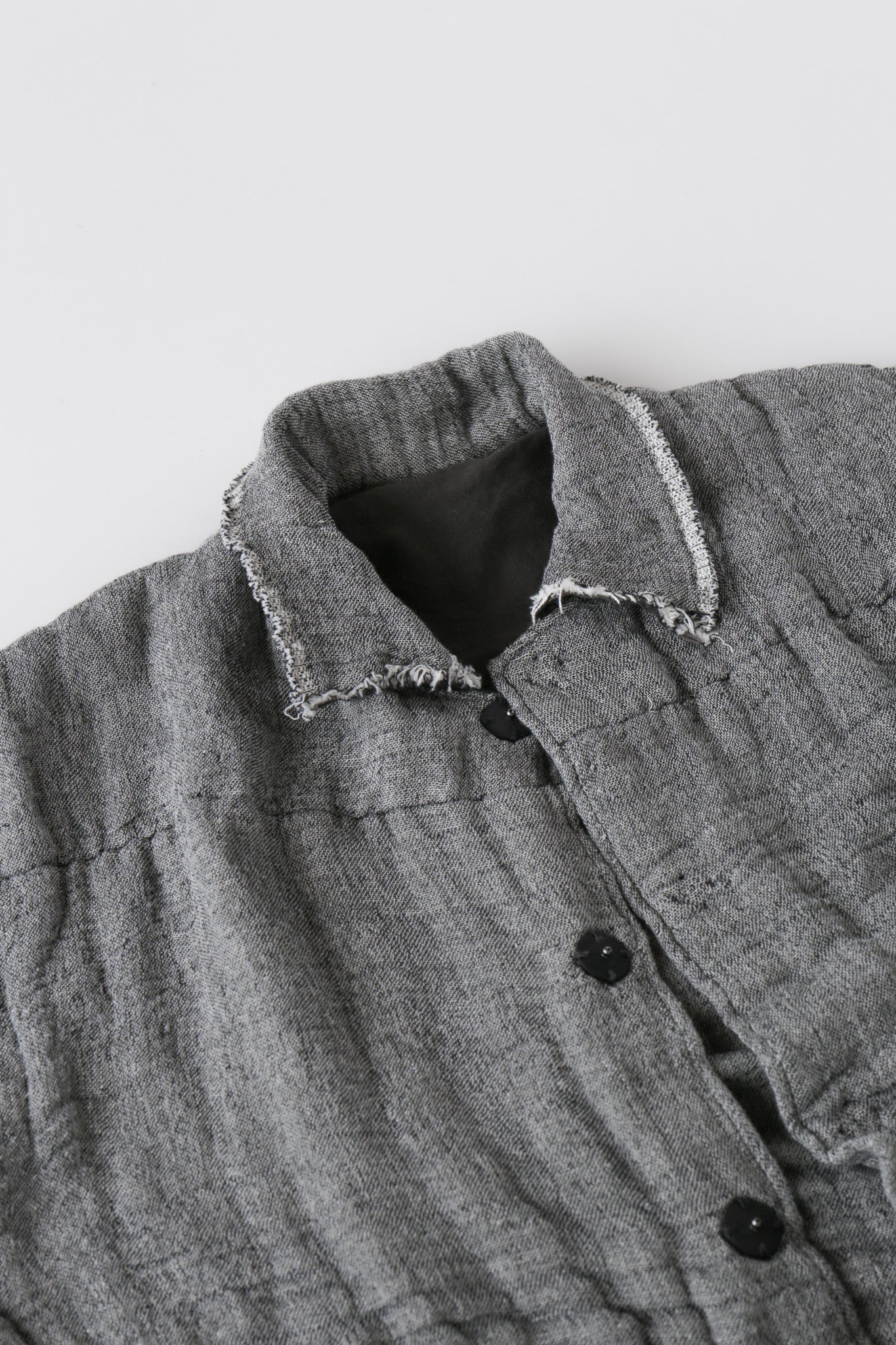 6重ガーゼ ジャケット 灰色