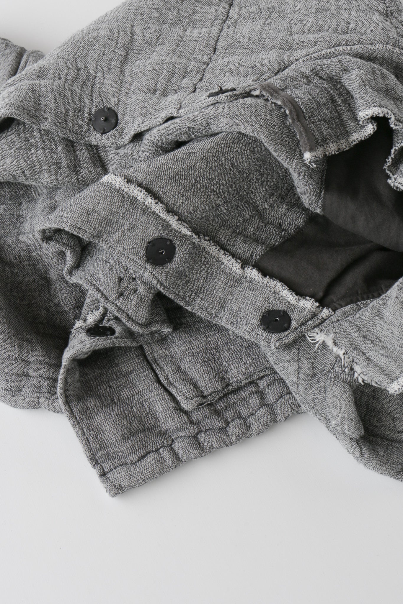 6重ガーゼ ジャケット 灰色