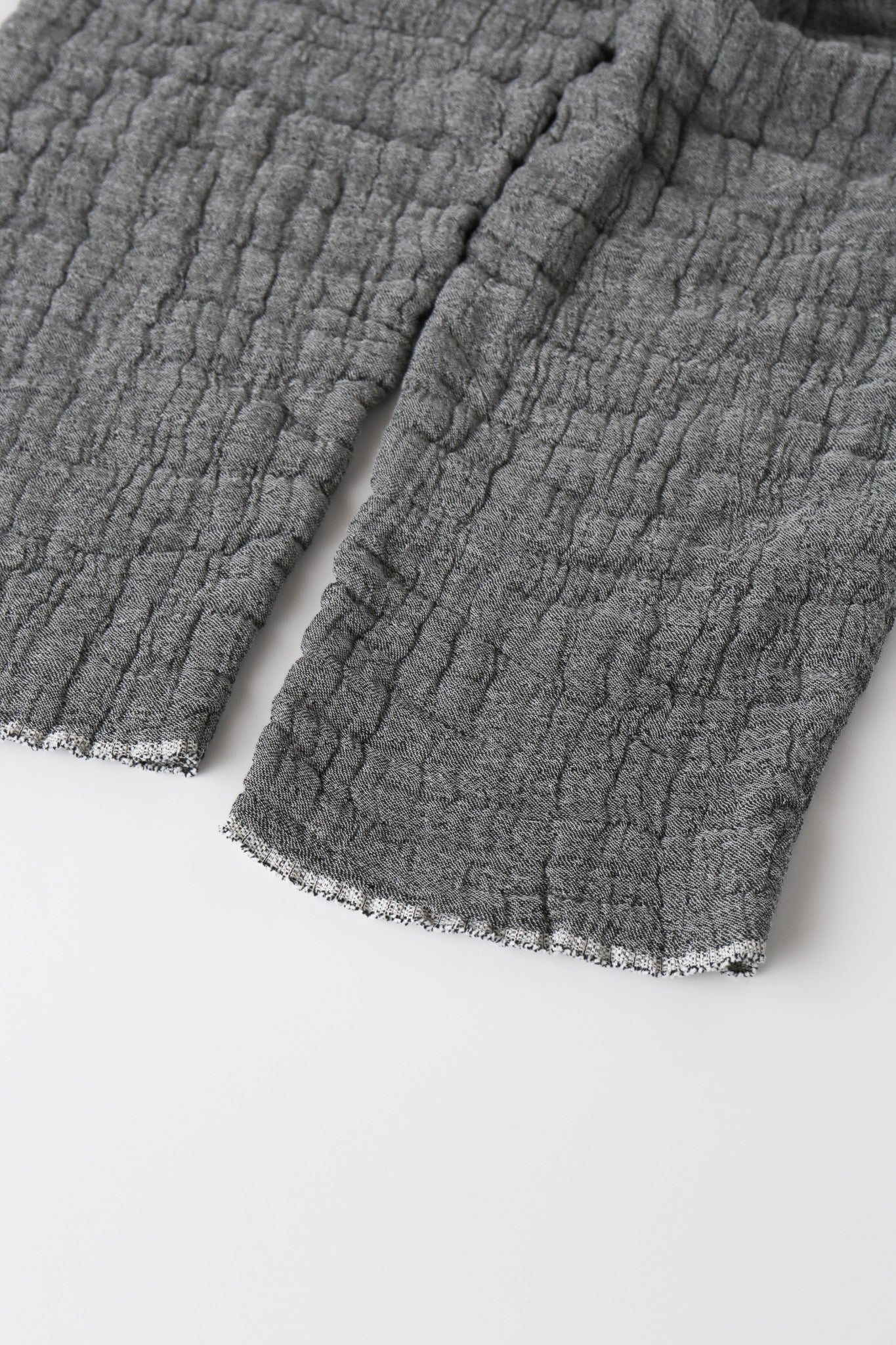 6重ガーゼ イージーパンツ 灰色