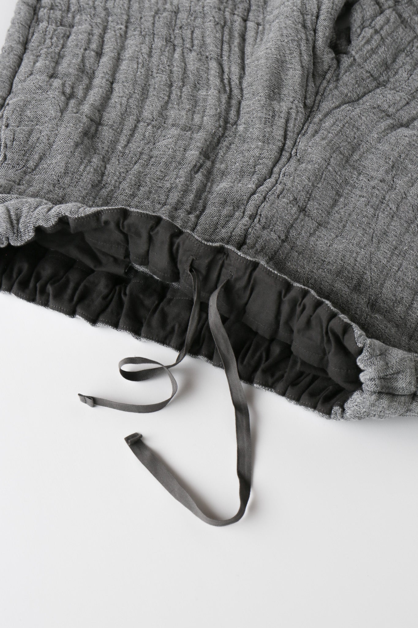 6重ガーゼ イージーパンツ 灰色