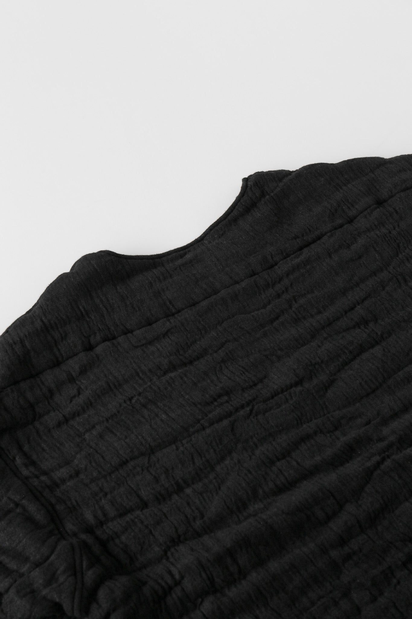 6重ガーゼ プルオーバー 黒