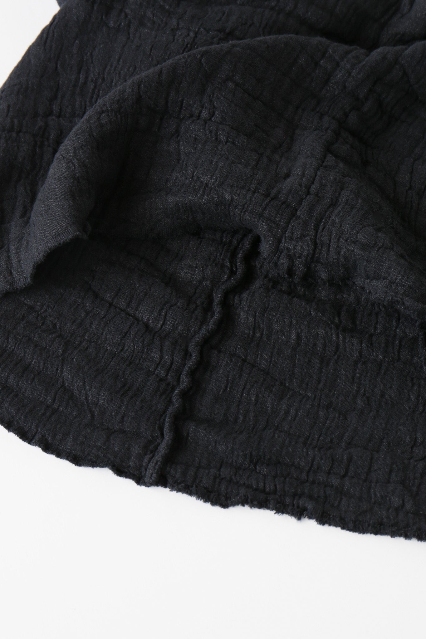 6重ガーゼ プルオーバー 黒