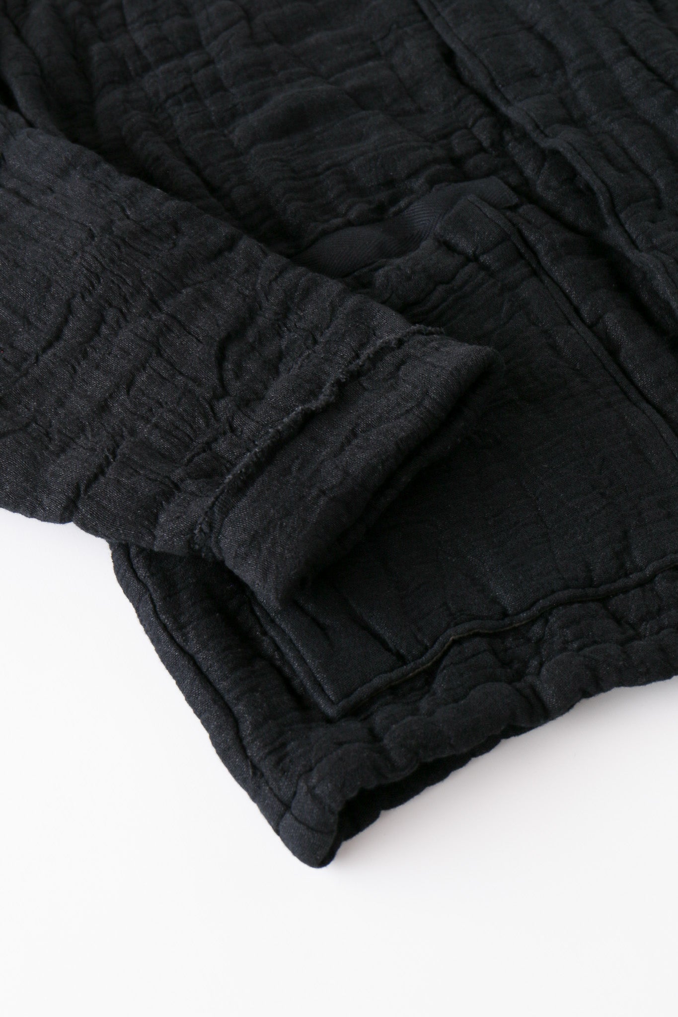 6重ガーゼ ジャケット 黒