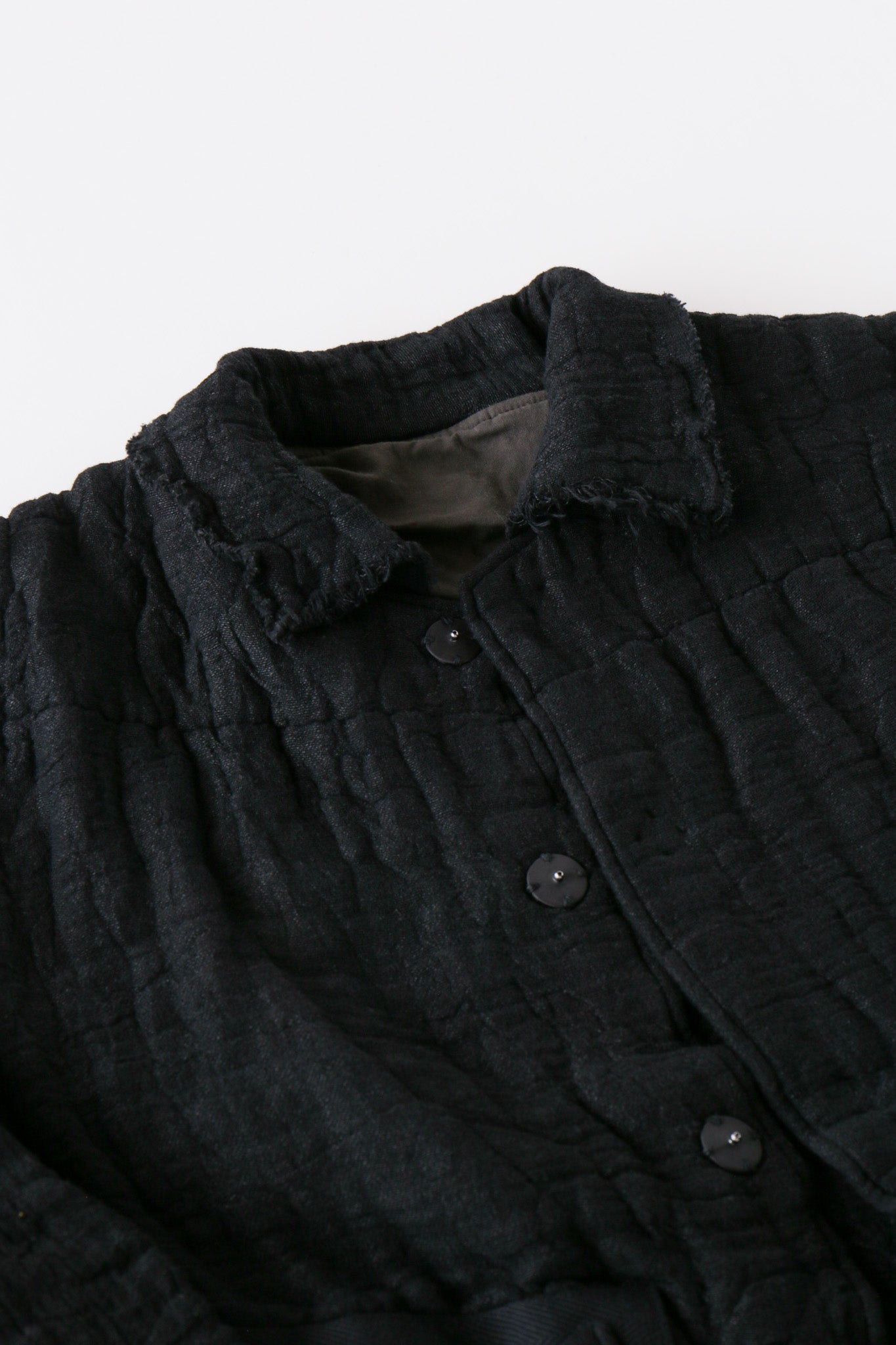 6重ガーゼ ジャケット 黒