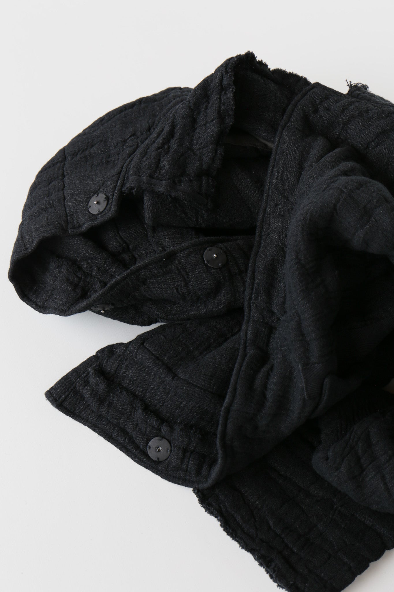 6重ガーゼ ジャケット 黒