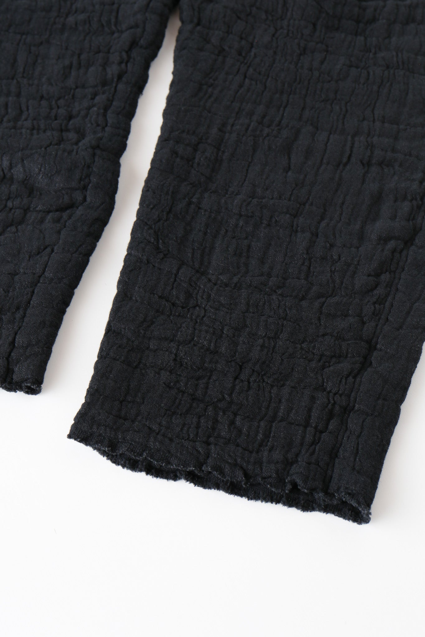 6重ガーゼ イージーパンツ 黒