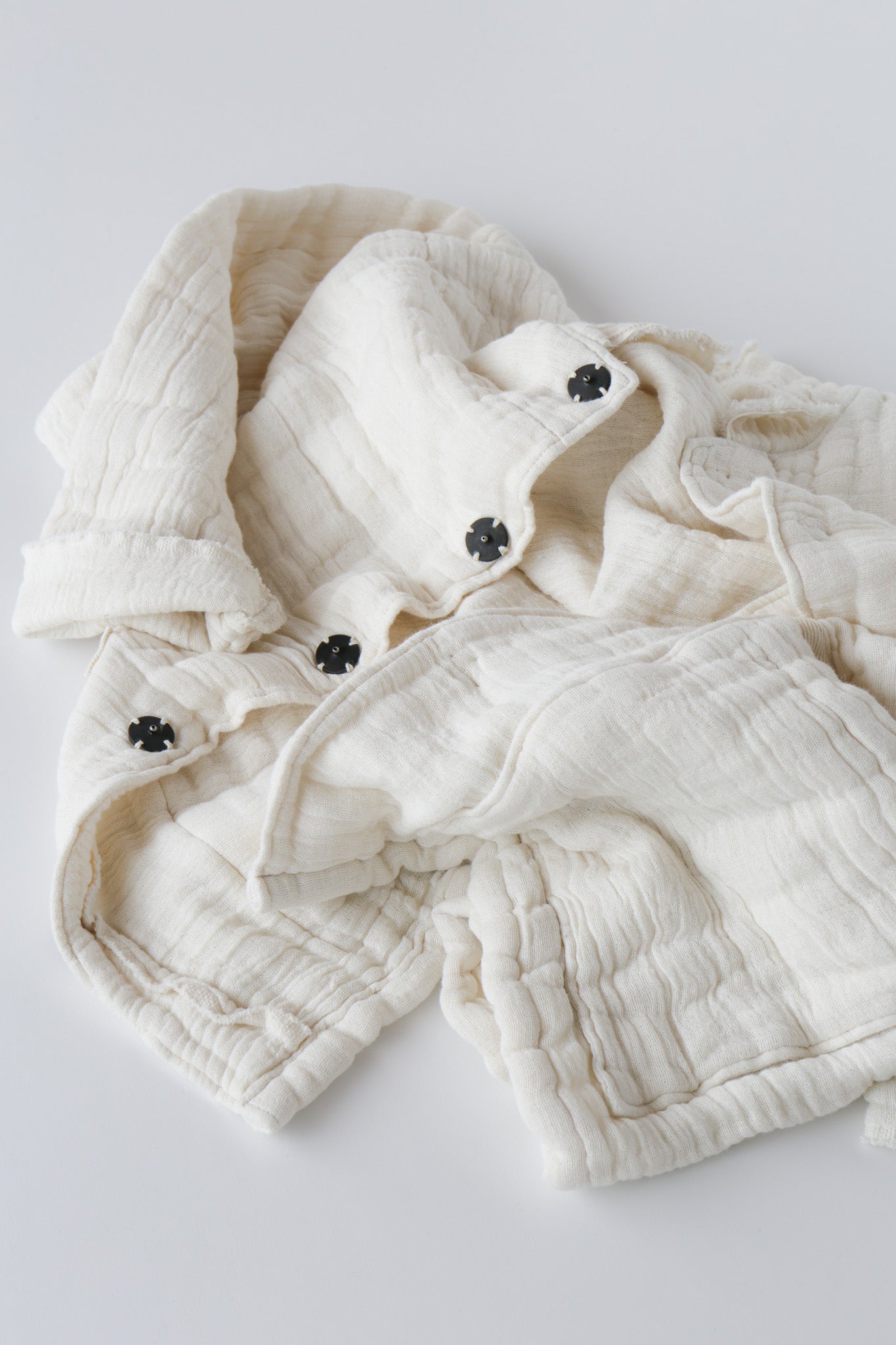 6重ガーゼ ジャケット 生成り