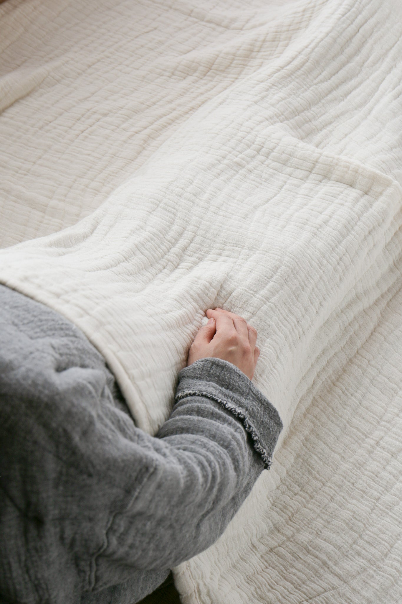 6重ガーゼ ブランケット 生成り